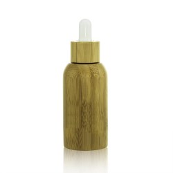 Bamboo Glass Dropper Bottle